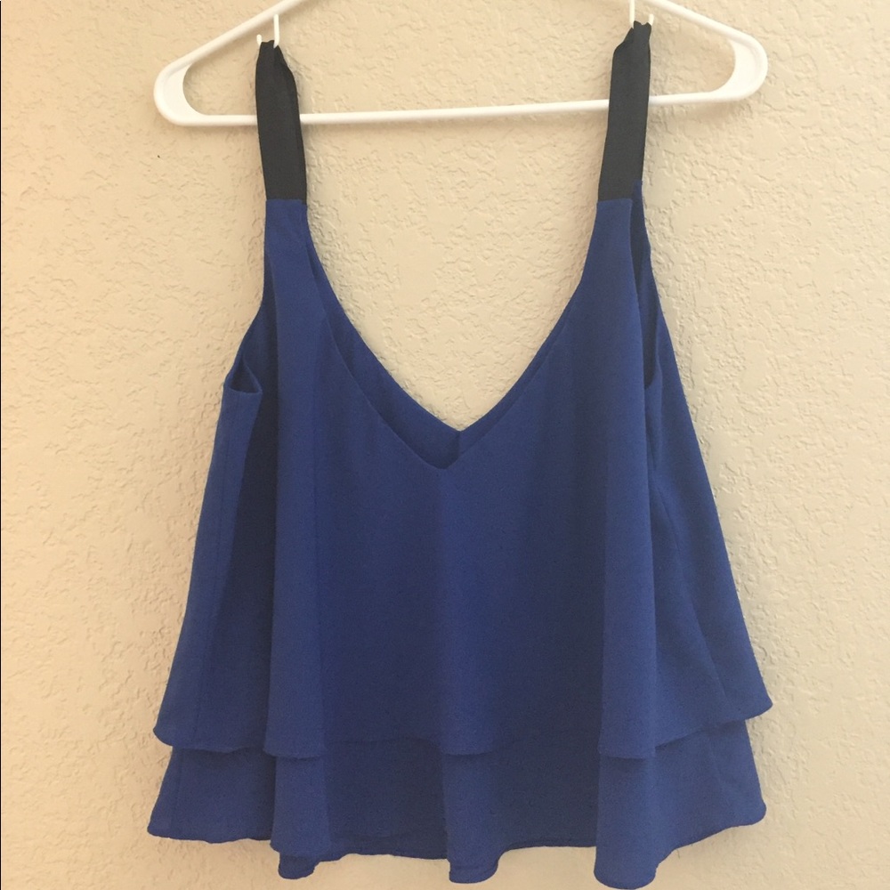 Zara Royal Blue Crop Top